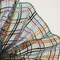 10" Vertical Foil Plaid Mesh Ribbon: Black, Orange, Purple, Emerald